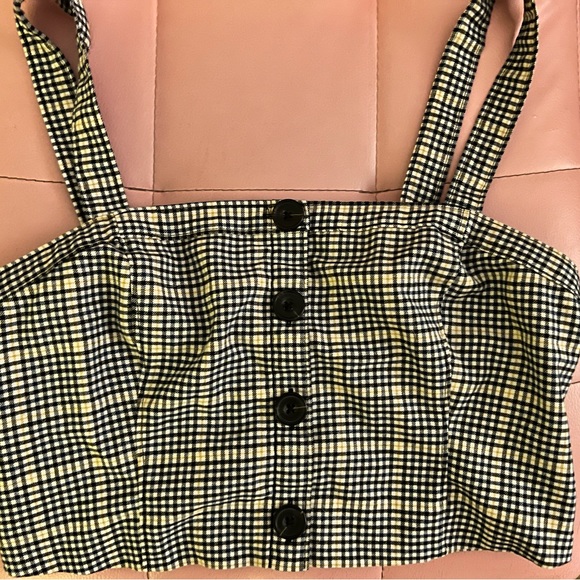 Abercrombie and Fitch Plaid Flannel Cropped Top - Picture 1 of 5